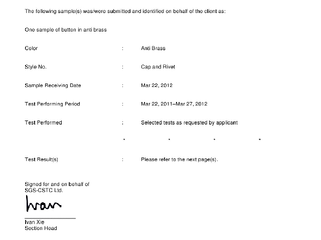 蓋和腳含鉛測試