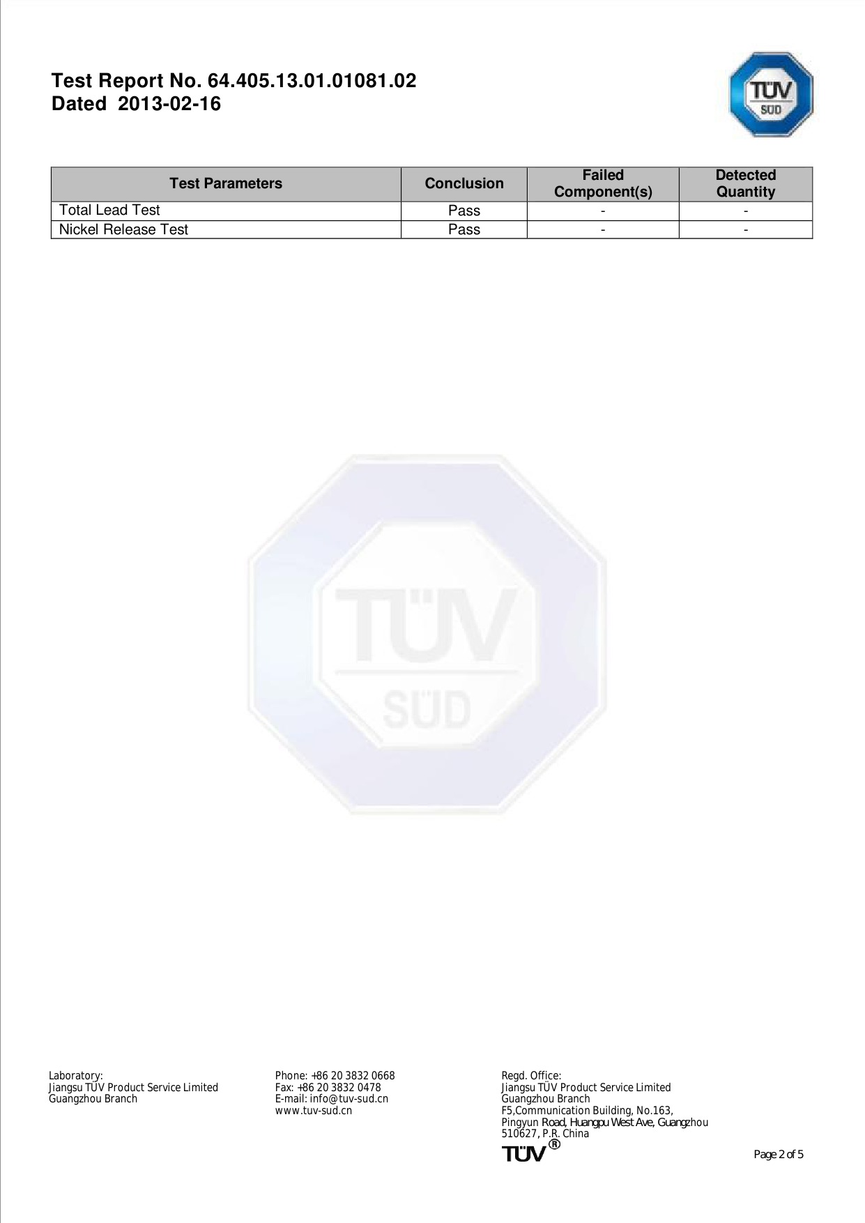 Nickle-lead free for Hook test repor-1
