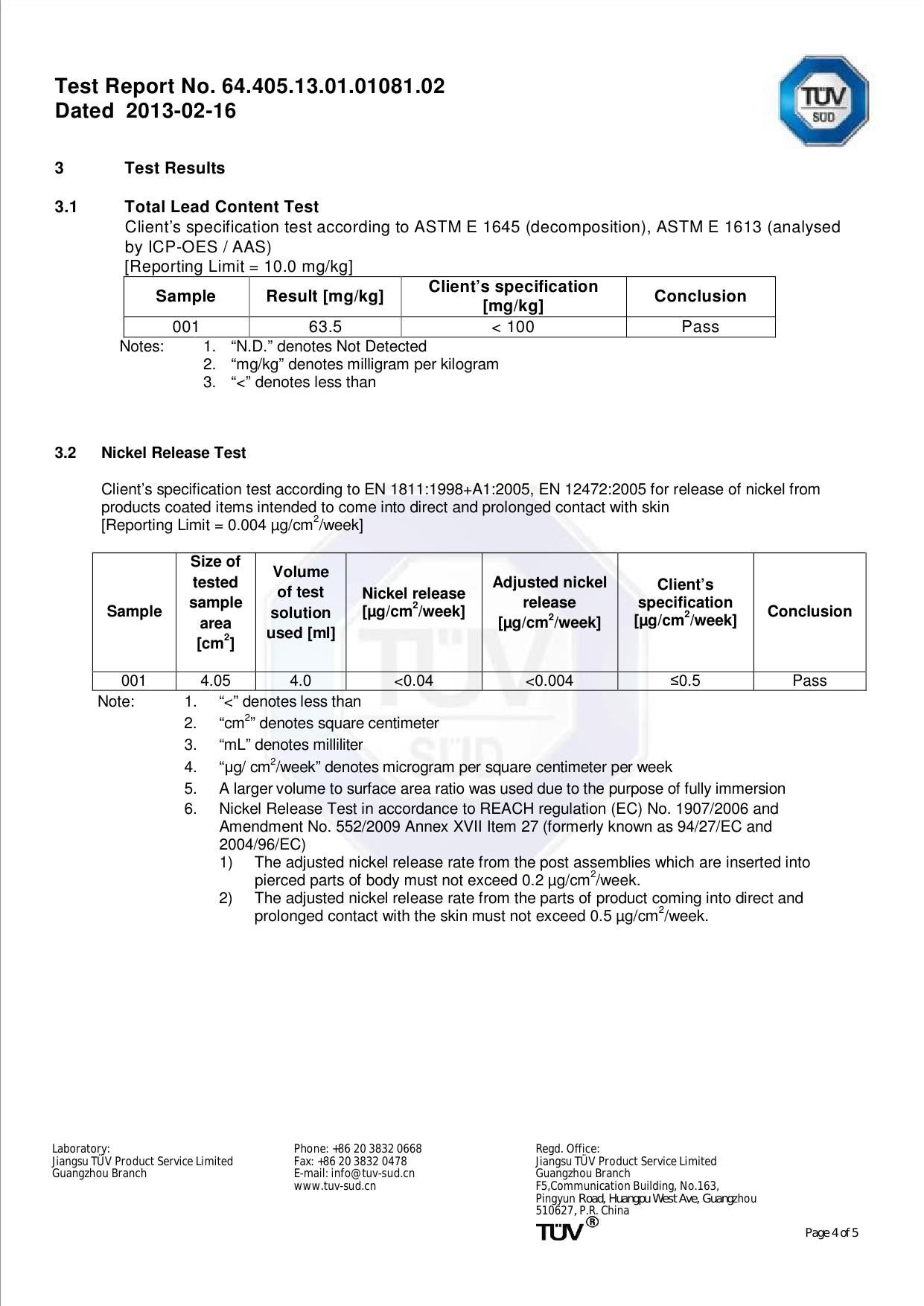 Nickle-lead free for Hook test repor-3